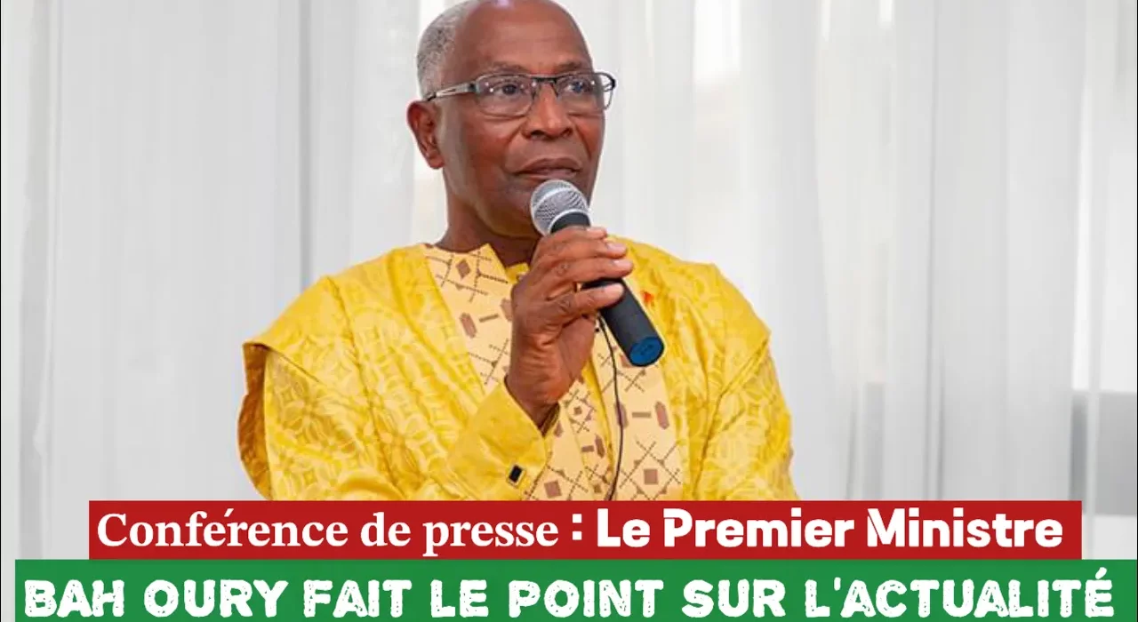 𝐂𝐨𝐧𝐟𝐞́𝐫𝐞𝐧𝐜𝐞 𝐝𝐞 𝐩𝐫𝐞𝐬𝐬𝐞 : Le Premier Ministre, Chef du Gouvernement Amadou Oury BAH fait le point sur l'actualité sociopolitique et économique de la Nation.